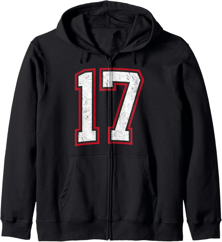 Number Seventeen 17 Nummer siebzehn 17 Kapuzenjacke