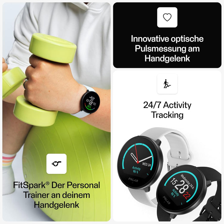 Polar Unite – Smartwatch - Wasserdichte Fitnessuhr mit Connected GPS, Schlaftracking, täglichen Trai