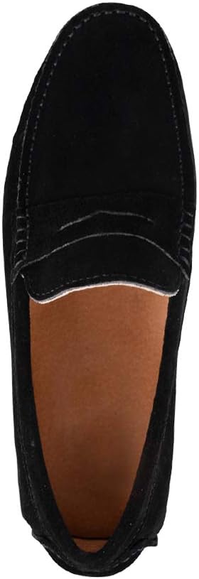 Elara Herren Mokassins Wildleder Segelschuhe Chunkyrayan 41 EU Schwarz, 41 EU Schwarz