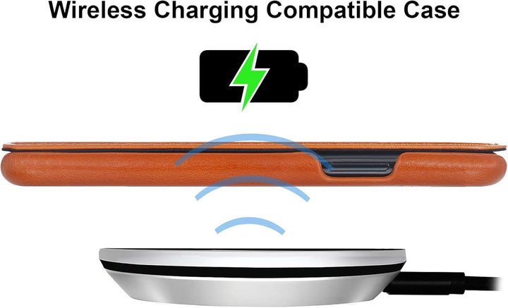 STILGUT Book Case kompatibel mit Samsung Galaxy S21 Plus 5G Hülle aus Leder zum Klappen, Klapphülle,