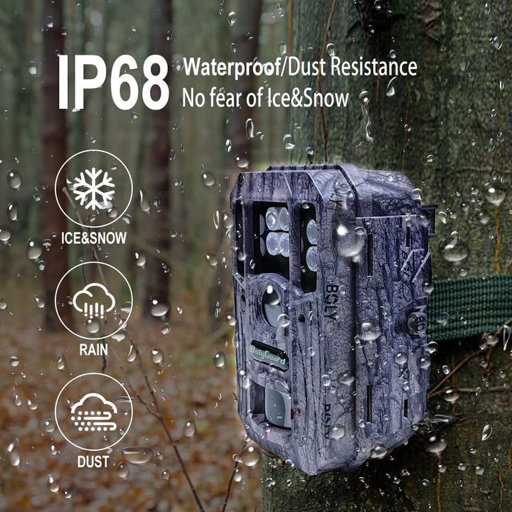 4K 56MP Jagdkamera mit bis zu 30 Meter Infrarot Nachtsicht, Nicht leuchtende 940nm Infrarot LED, IP6