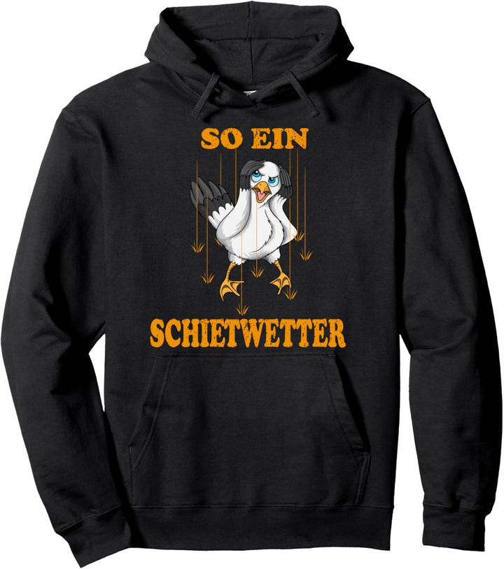 Plattdeutsche Möwe so ein Schietwetter Nordsee Norddeutsch Pullover Hoodie