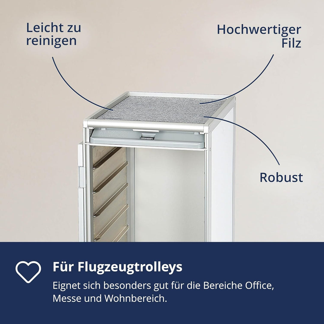 Flugzeugtrolley Filzauflage (KSSU), Filzabdeckung, Cover Plate Felt, Zubehör für Flugzeugtrolleys, A