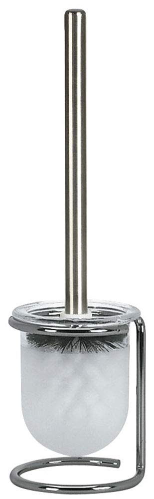 Spirella WC Bürste hochwertig Level mit hygienischem Behälter ØxH: 11 x 40cm Glas