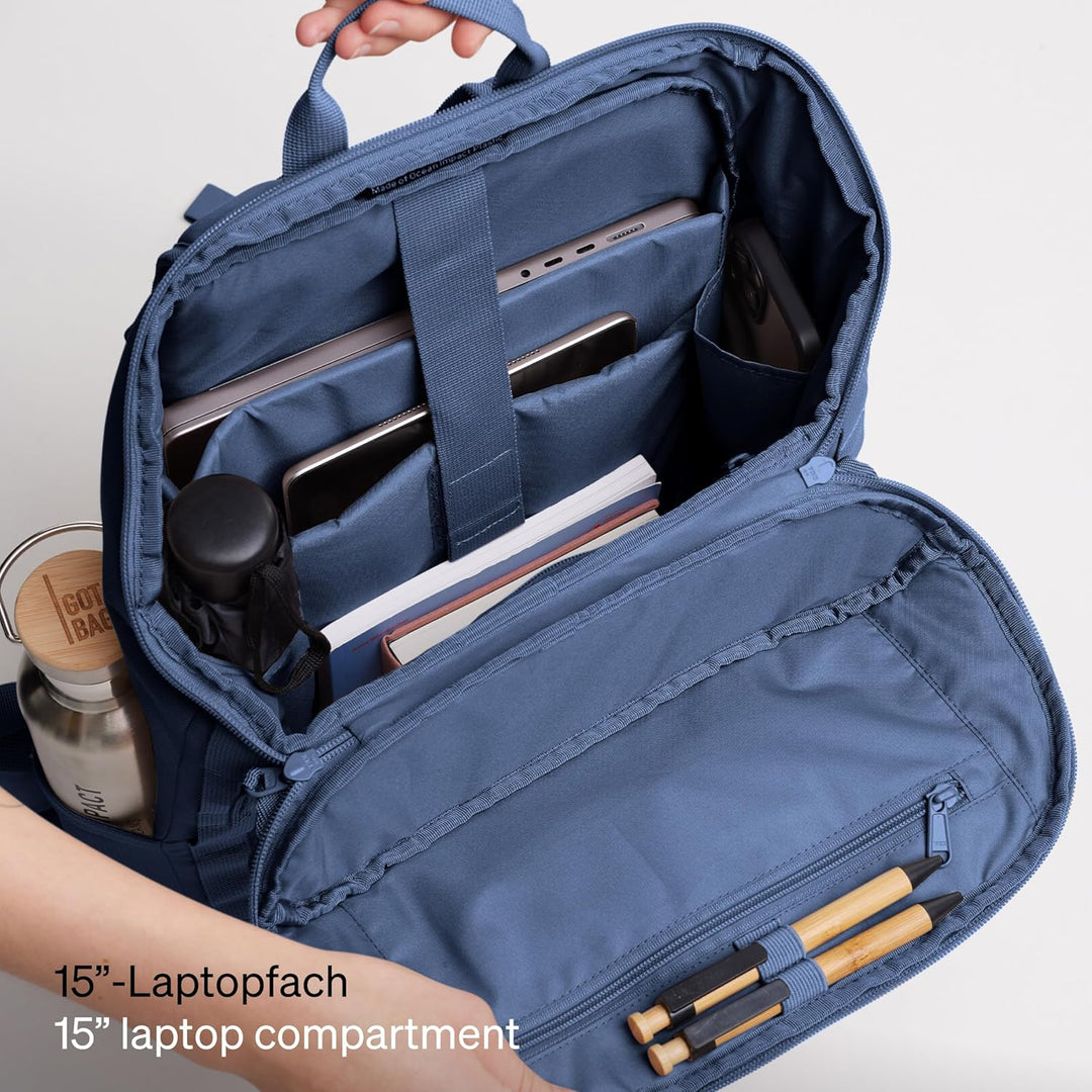 GOT BAG Rucksack PRO PACK mit 16" Laptopfach Business Rucksack Wasserabweisend viele Fächer Ocean Bl