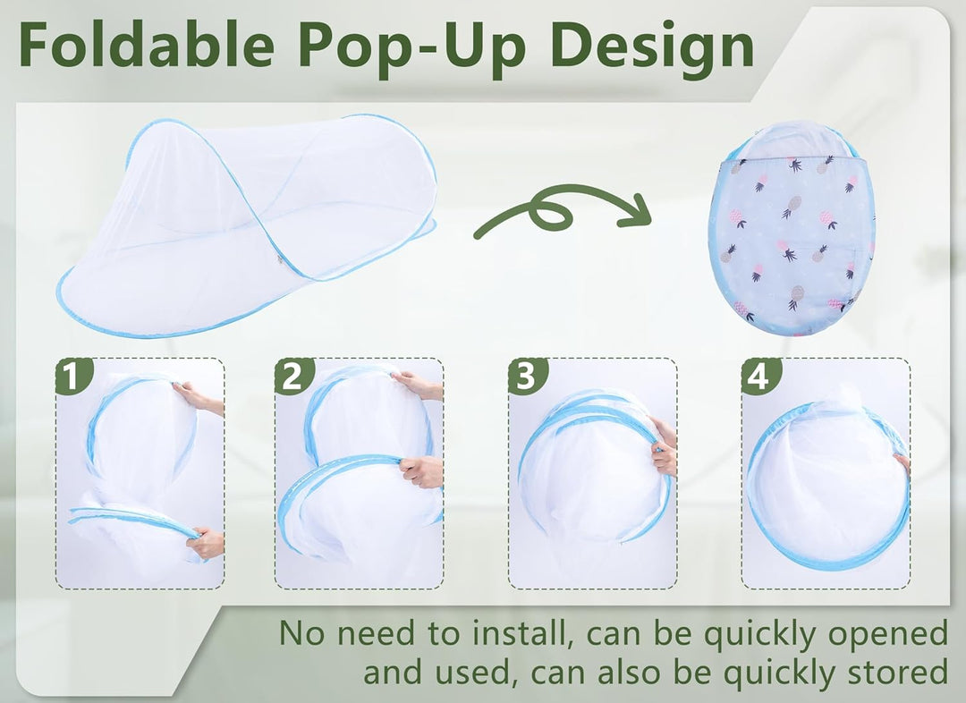 Gugxiom Foldable Net, Moskitonetz Up for Single Bed, Portable Reise Moskitonetz, Net für Bedroom, Ou