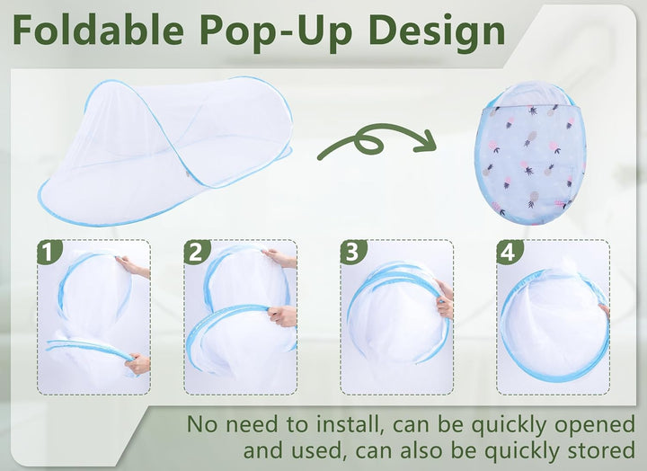 Gugxiom Foldable Net, Moskitonetz Up for Single Bed, Portable Reise Moskitonetz, Net für Bedroom, Ou