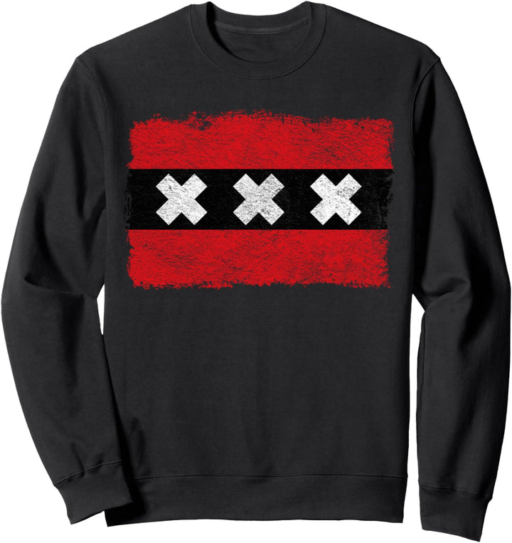 Flagge von Amsterdam City, Niederlande Sweatshirt