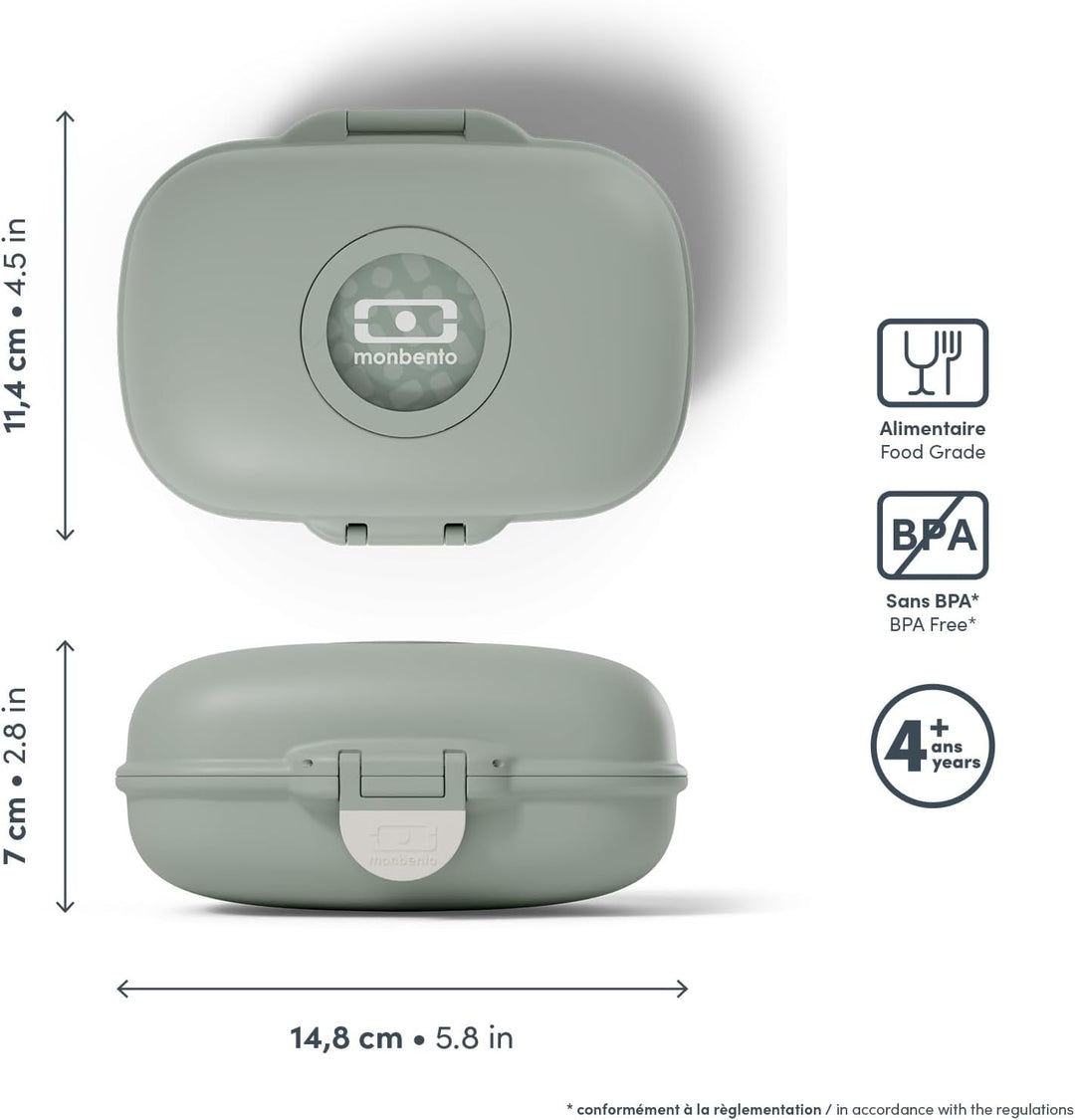 monbento – Brotdose Snackbox Kinder Gram – BPA-frei – Lunchbox für Schule, Park und Reisen – Bento B