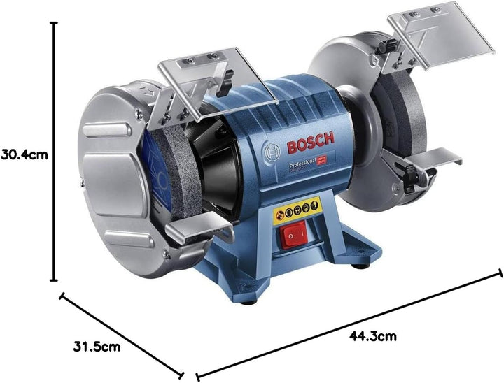 Bosch Professional Doppelschleifer GBG 60-20 (600 Watt, Schleifscheiben-Ø 200 mm, Leerlaufdrehzahl 3