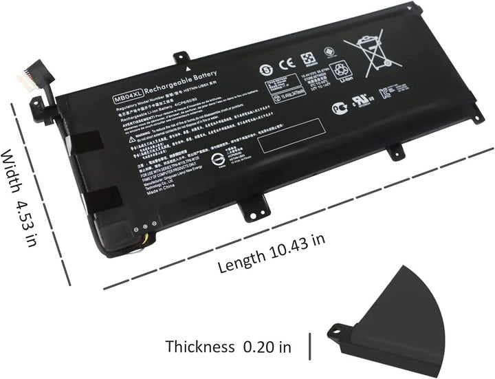 MB04XL 843538-541 844204-850 Laptop Akku Ersatz für HP Envy X360 Convertible M6-AQ000 M6-AQ105DX M6-