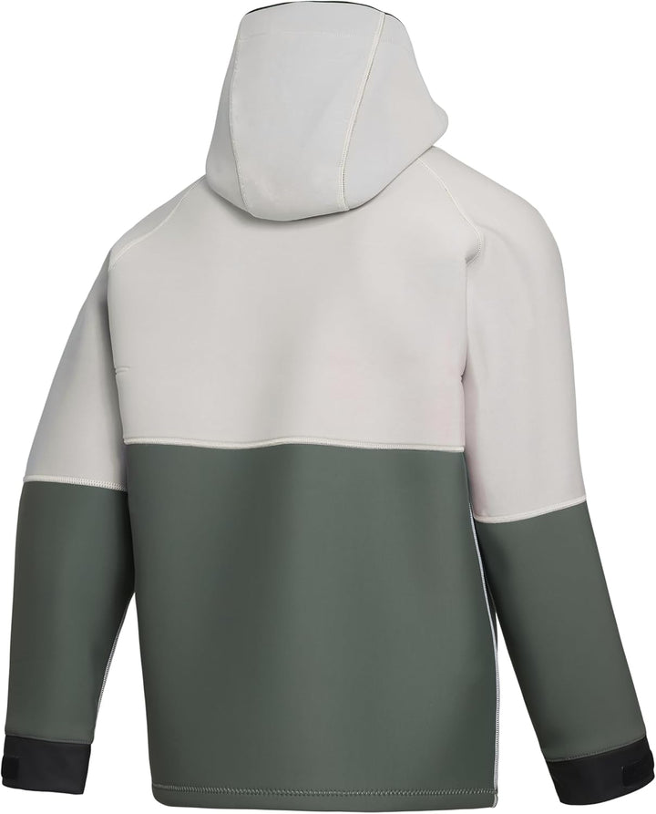 Mystic 2023 Fury Hoodie 3/2mm Neoprene Hoody - Dark Olive S Beige, S Beige
