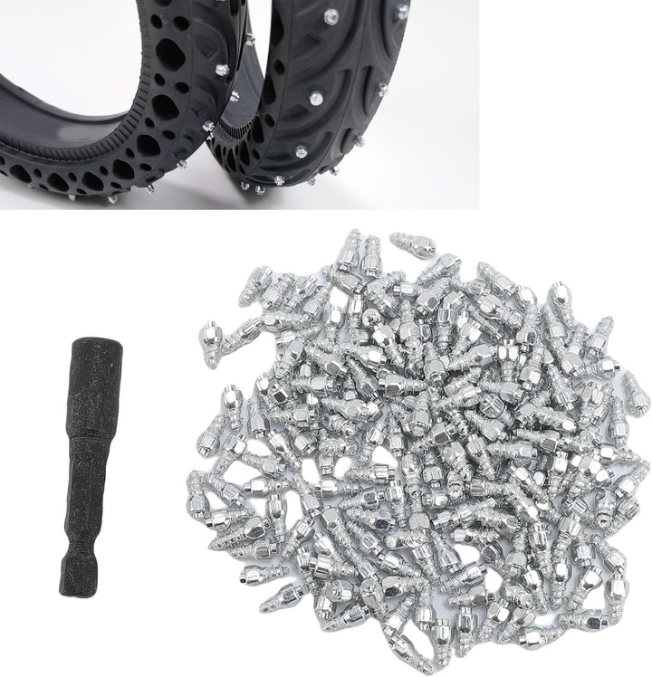 Robustes Spike-Set für Winterreifen für Off-Road-Roller – 100 Stück 4 X 9 Mm Anti-Rutsch-Rad-Reifen-
