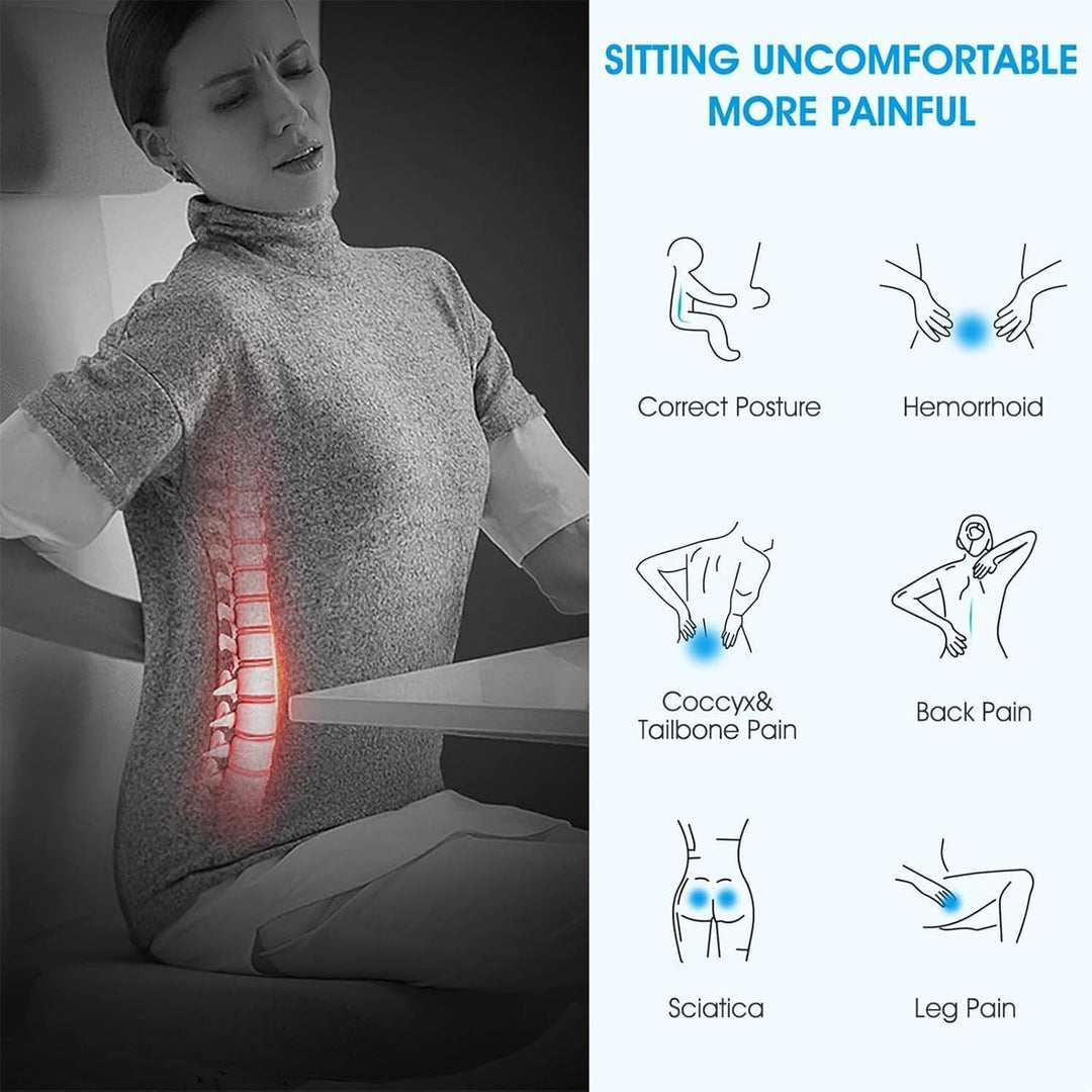Feagar Sitzkissen, Orthopädisches Sitzkissen aus Memory Foam, Ergonomisches Sitzkissen für Bürostuhl