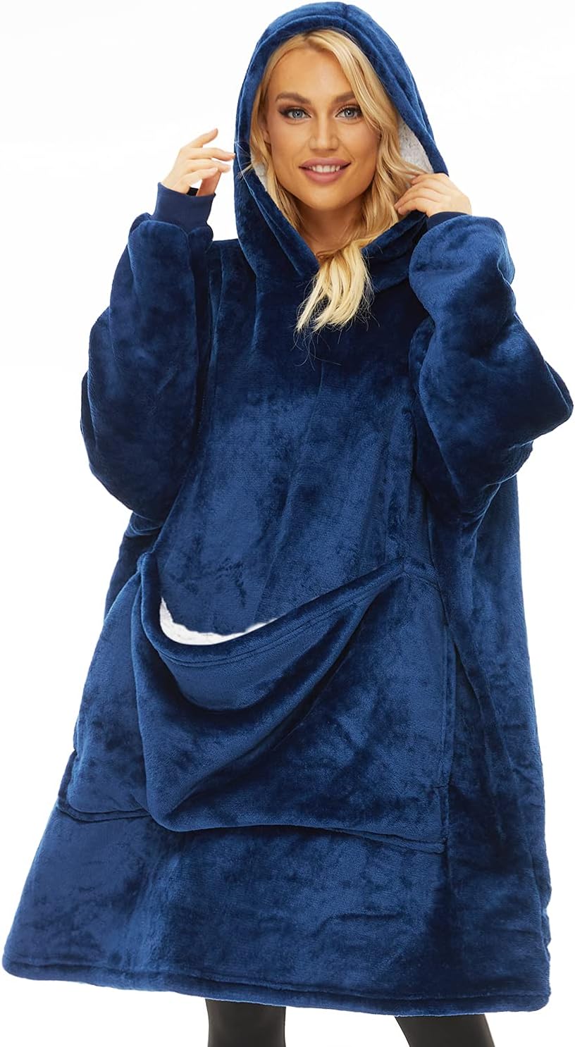 Gentlewarm übergrosse Hoodie Sweatshirt mit Kapuze, Super Weich und bequem Flanell Damen Kapuzenpull