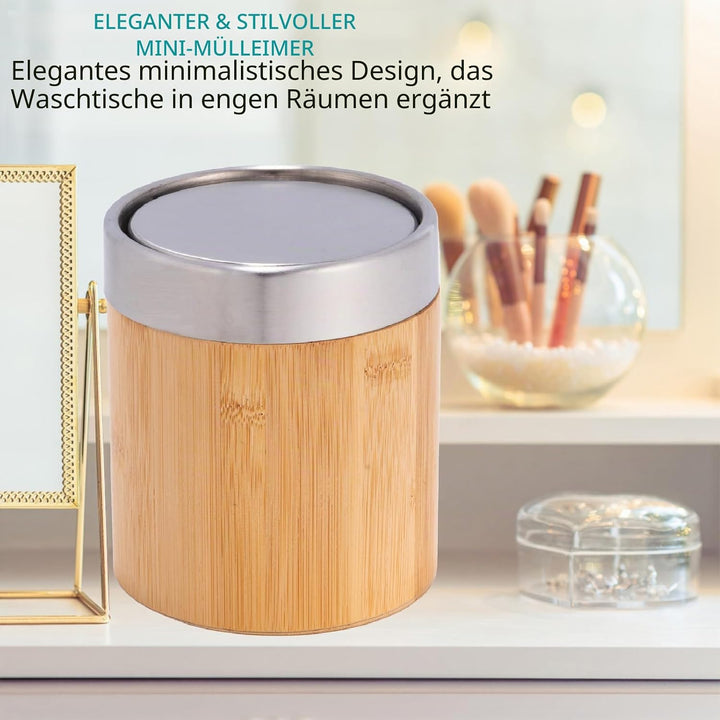 Mini Mülleimer mit deckel 1.3L, Bad Mülleimer, Abfalleimer，kosmetikeimer，Tischmülleimer，Abfalleimer