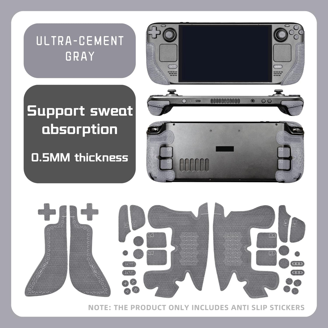 Luck&Link Controller Grip Kit für Steam Deck OLED&LCD, Texturierte Haut, Anti-Skid Sweat-Absorbent m