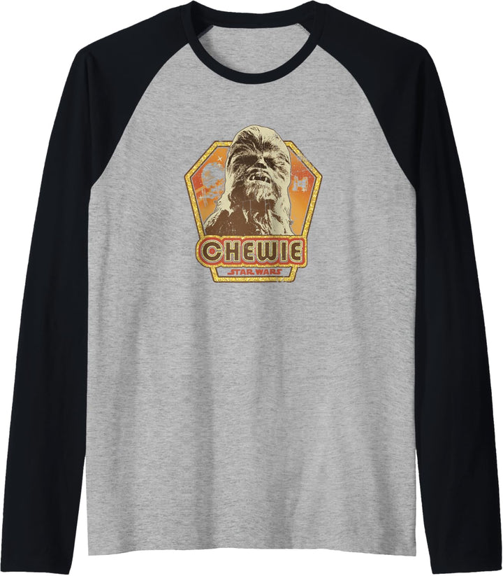Star Wars Chewbacca Retro Chewie Vintage Raglan