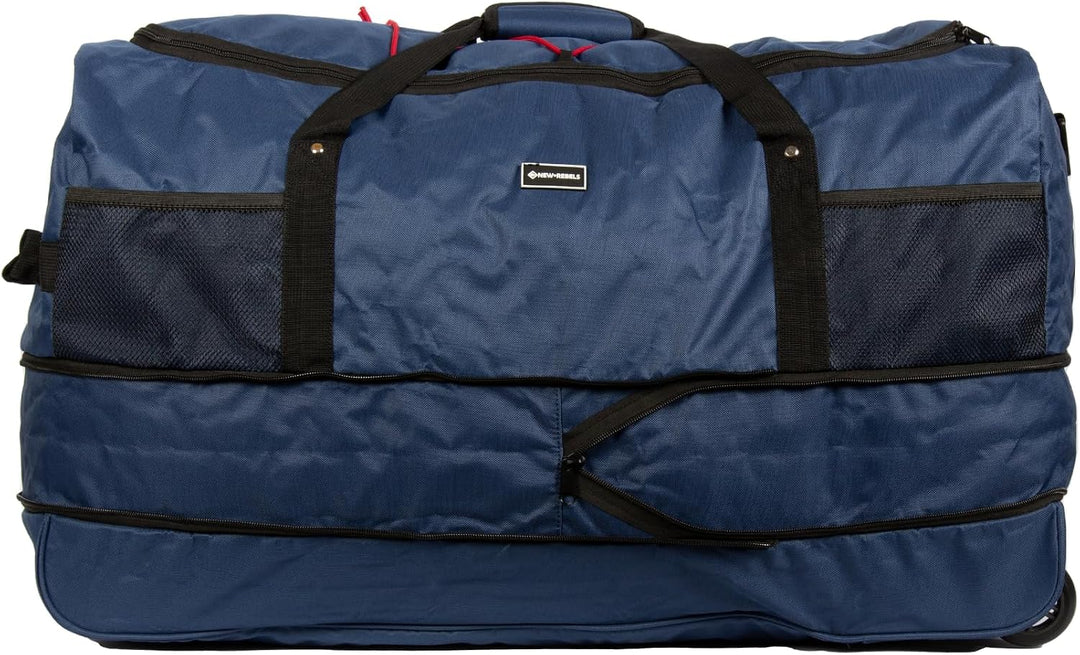 New Rebels Airmont Newark 130L Rollbarer Trolley Weekend Bag Blau, Blau