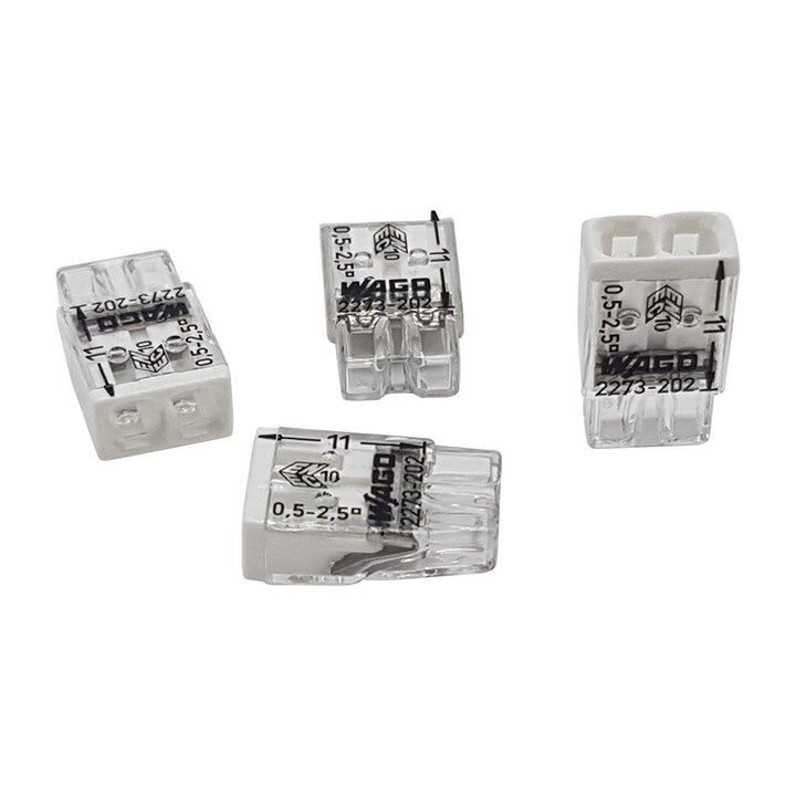 100er Set Wago Verbindungsklemmen 20x 2 Leiter 40x 3 15x 4 15x 5 10x 8 der Serie 2273 von 0,5 bis 2,