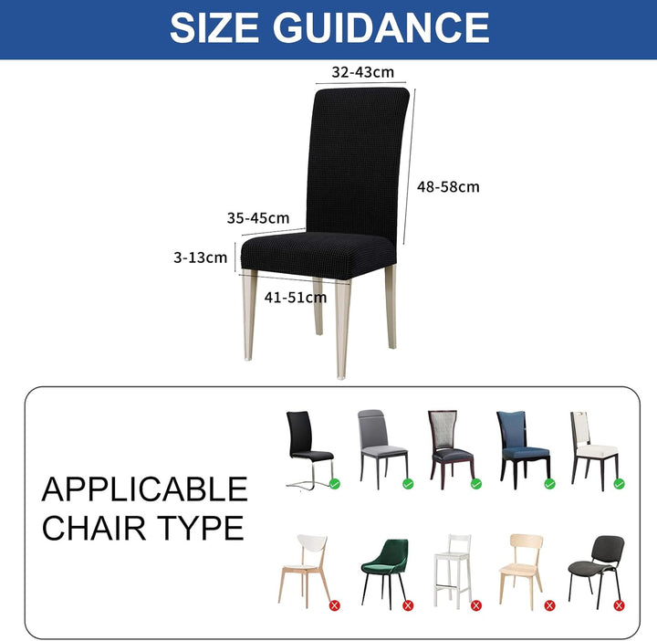 Ystyle Stretch Stuhlhussen 4er Set, Stuhlbezug Elastisch Abnehmbarer Waschbarer, Universal Hussen Fü