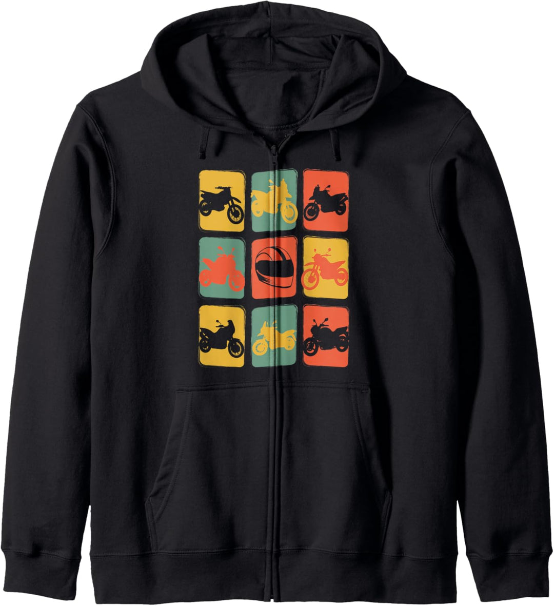Motorrad Vintage Retro Reiseenduro Naked Bike Moped Kapuzenjacke