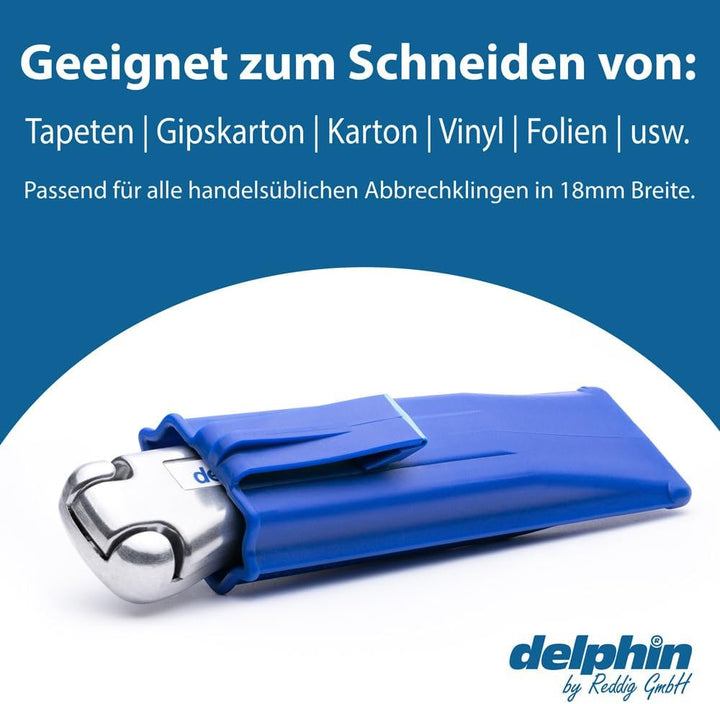 Delphin®-2004 Messer, 1 Delphin® Abbrechklinge, Kunststoffköcher, Cuttermesser