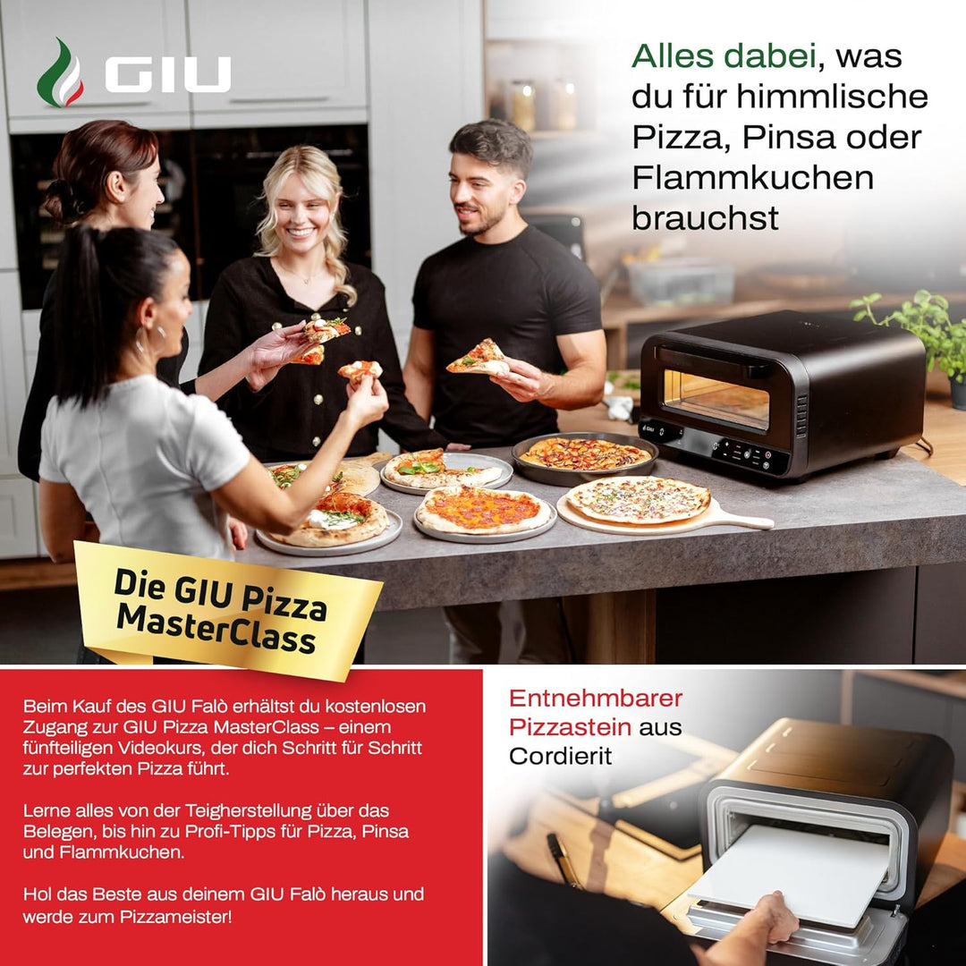 GIU Elektrischer Pizzaofen - Starker Elektro-Ofen für neapolitanische Pizza | Backofen, Pizzaofen, e