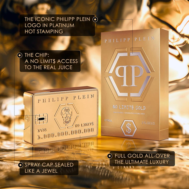 Philipp Plein No Limits Gold EdP, Linie: No Limits Gold, Eau de Parfum, Grösse: 90ml
