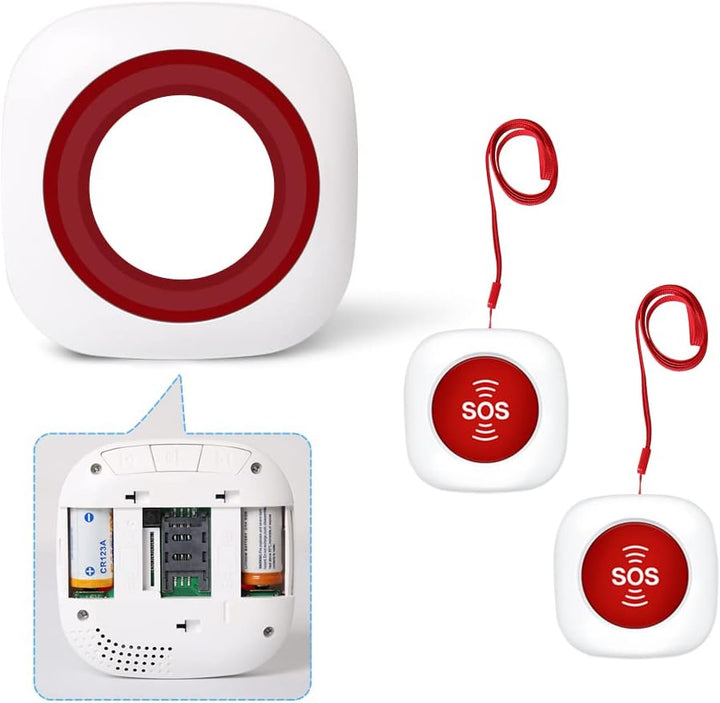 GSM 2G SMS-Benachrichtigung Hausnotruf Notruf Wireless Mobiler Alarm für Senioren Krankenpflege Älte