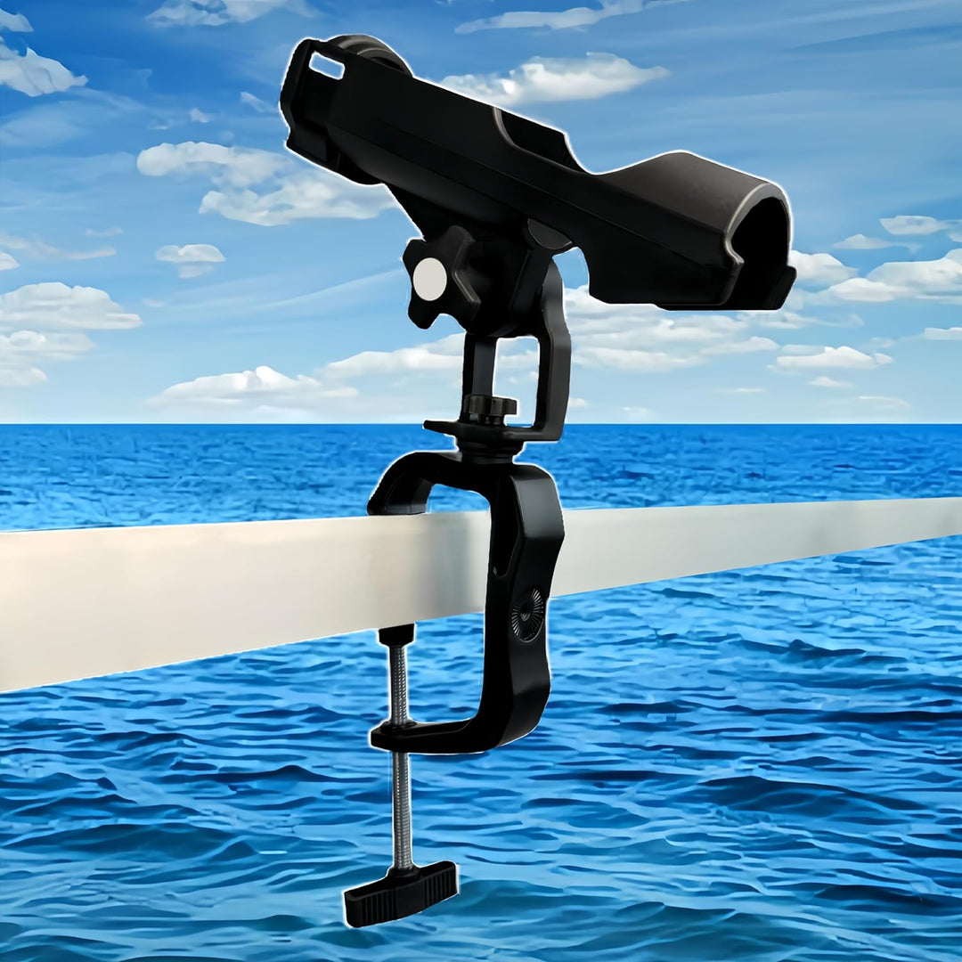 Fishing Boat Rods Holder with Large Clamp Opening 360 Degree Adjustable Fishing Rod Racks Folding Ho