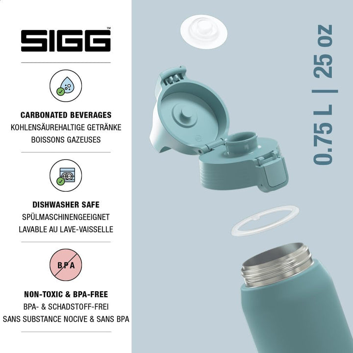 SIGG - Isolierte Trinkflasche - Thermosflasche Shield Therm One Morning Blue kohlensäurehaltige Getr
