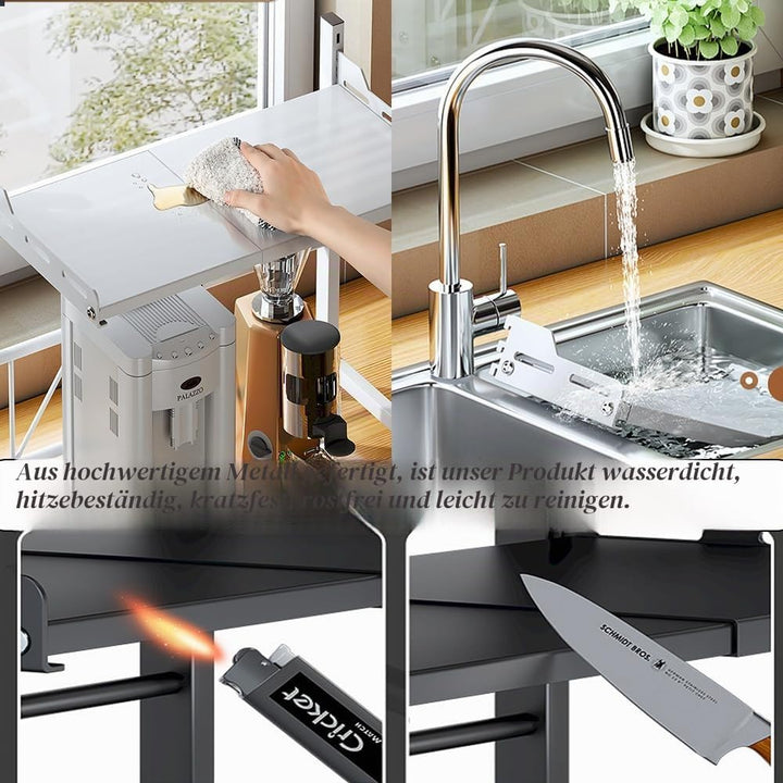Mikrowellen-Regal, erweiterbar, Mikrowellen-Regal, Ständer, Küchentheke, Regal, Wandmontage, Desktop