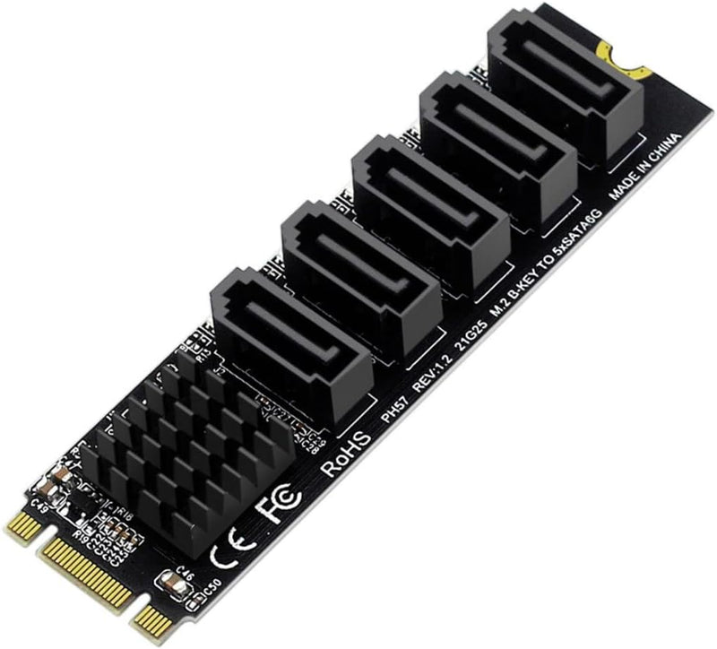 chenyang CY 2280 M.2 NGFF Key B+M SATA auf SATA 3.0 6Gbps 5 Ports PM Funktion Konverter Adapter JMB5