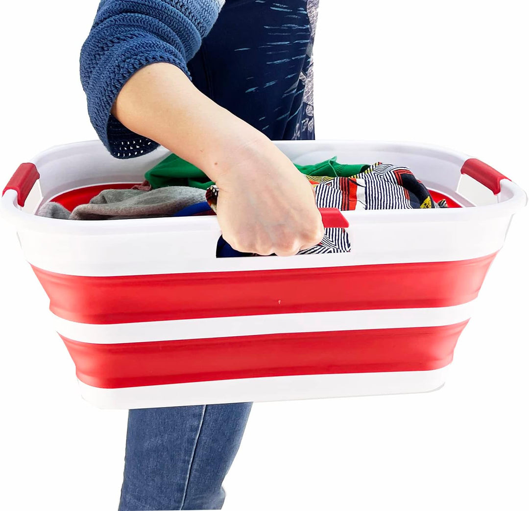 SAMMART 21L zusammenklappbarer Kunststoff-Aufbewahrungskorb – faltbarer Pop-Up-Aufbewahrungsbehälter