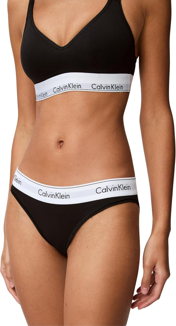 Calvin Klein Damen Slip Bikini Form Baumwolle mit Stretch S Schwarz, S Schwarz