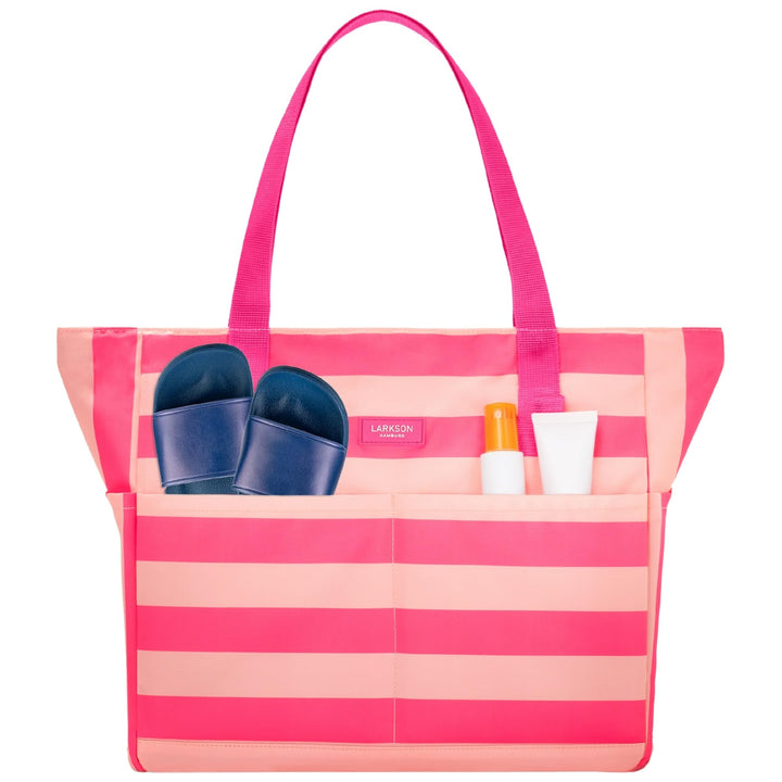 LARKSON Strandtasche Damen & Herren - Linn - Grosse Beach Bag für Strand, Schwimmbad, Pool - Tote Ba