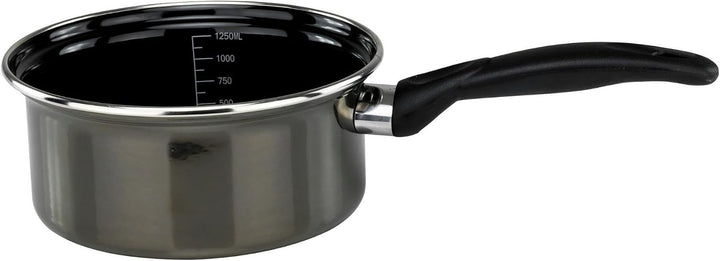 Bemus Emaille Kochtopf-Set BLACK PEARL 7tlg., anthrazit glänzend