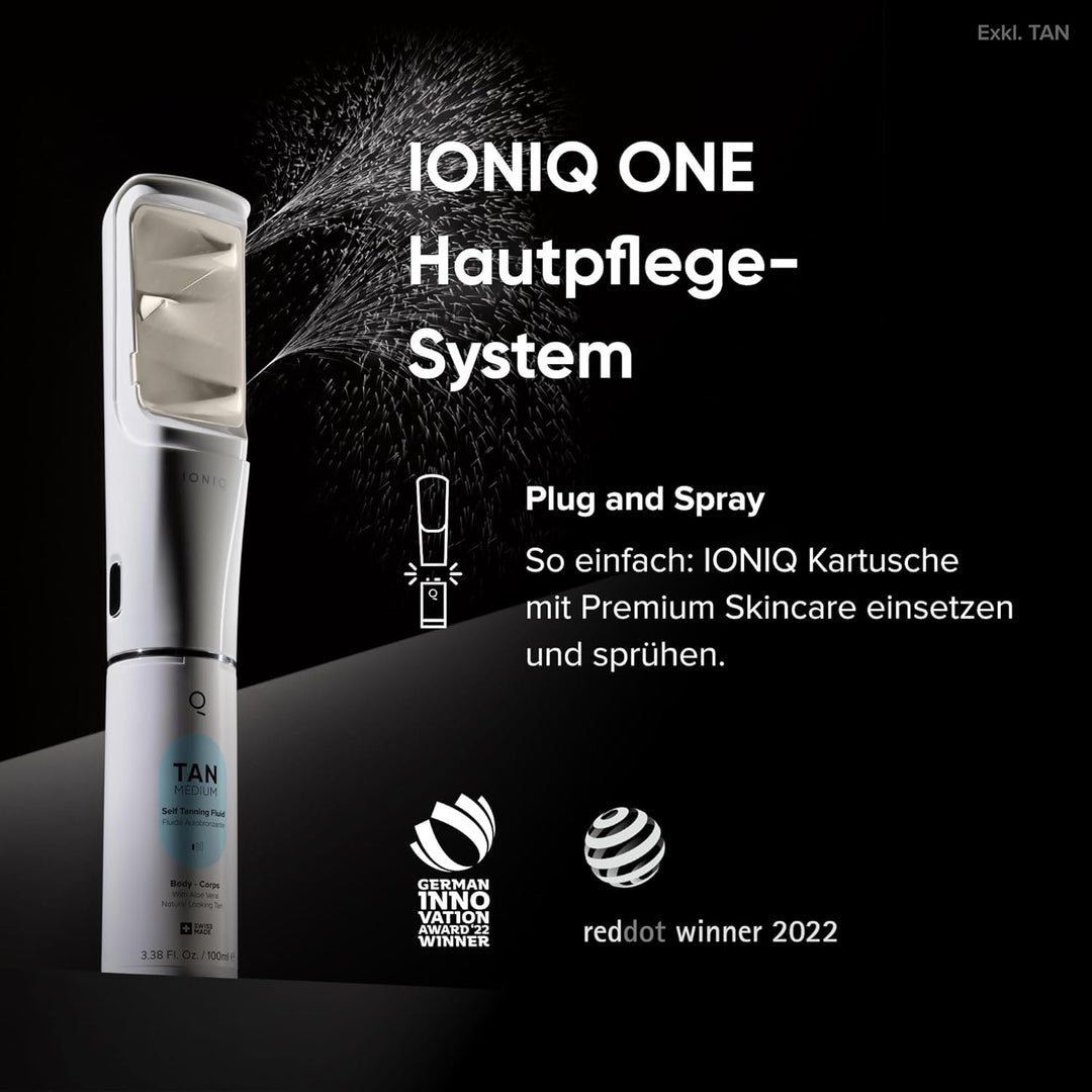 IONIQ Skincare IONIQ ONE Sprayer - streifenfreies Auftragen in drei Minuten - Magnetic Skin Technolo