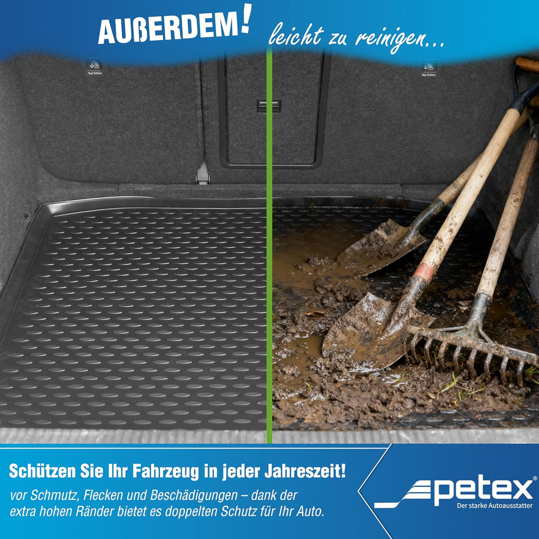 Petex 3D Kofferraum Schalenmatte Passform für VW Golf VII ab 10/2012-11/2019 / Golf VIII ab 12/2019