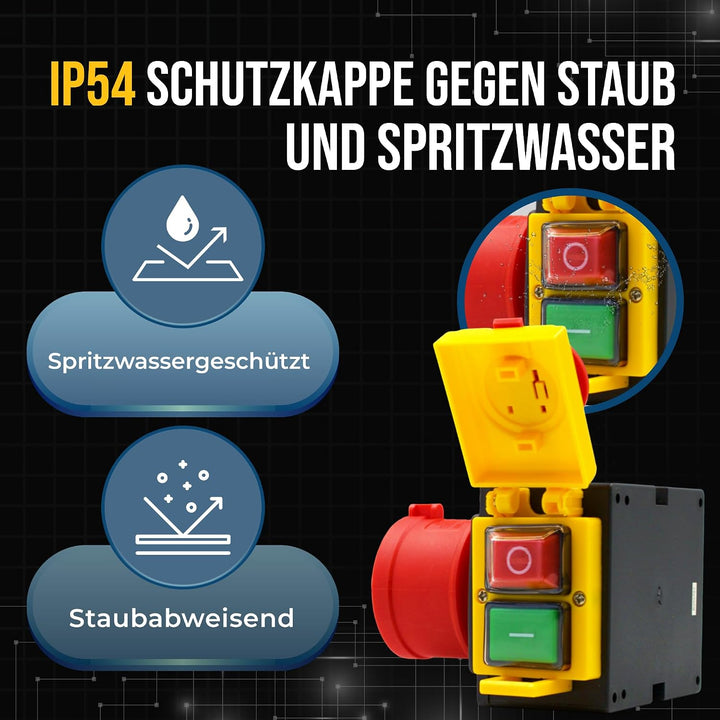 Schalter- Stecker Kombination DZ08-3 400V mit Phasenwender und U-Auslösung -Baugleich KEDU KOA7