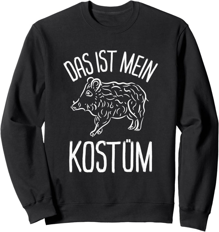 Lustiges Wildschwein Kostüm Fasching Karneval Sweatshirt
