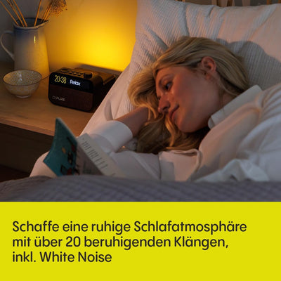 Pure Moment Charge – Radiowecker mit Wireless-Ladepad, DAB+/FM, Bluetooth, natürlichen Klängen, Whit