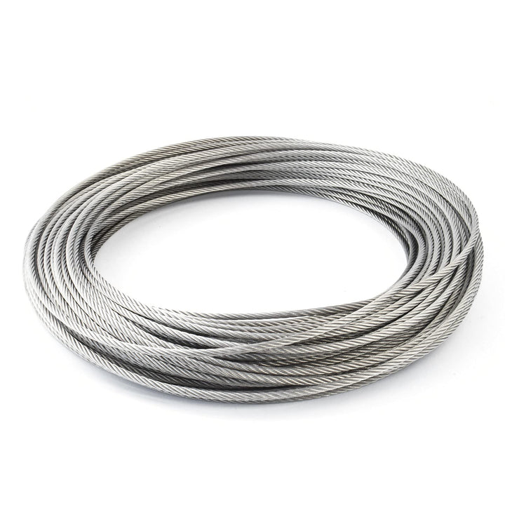 DQ-PP STAHLSEIL | 4mm | 20m | Edelstahl INOX | 7x7 mittelweich | Drahtseil für Rankhilfe Rostfrei Se