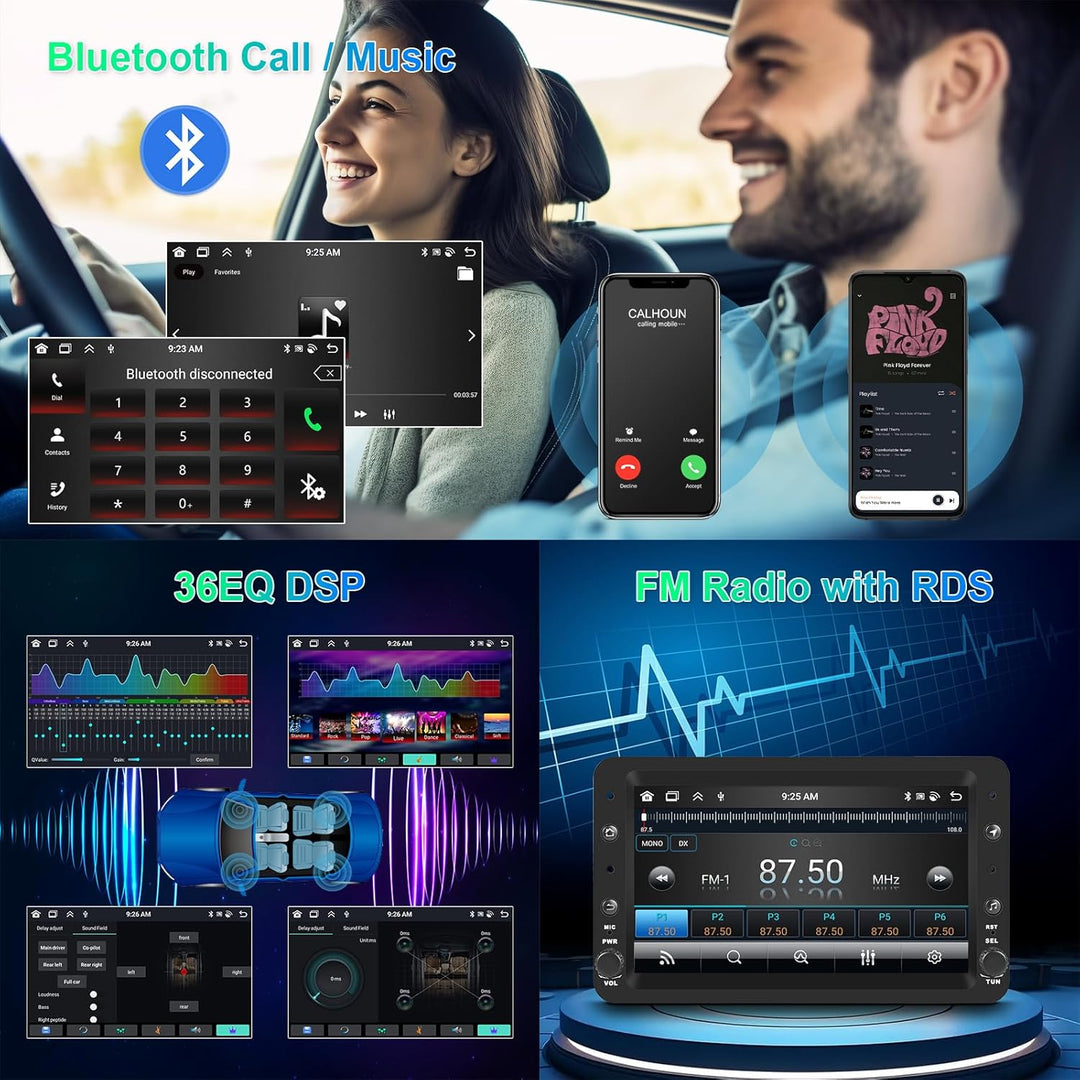 Hodozzy 8 Core 4G+64G Android Autoradio für Alfa Romeo 159 2004-2011 mit Navi WiFi, 7 Zoll Touchscre