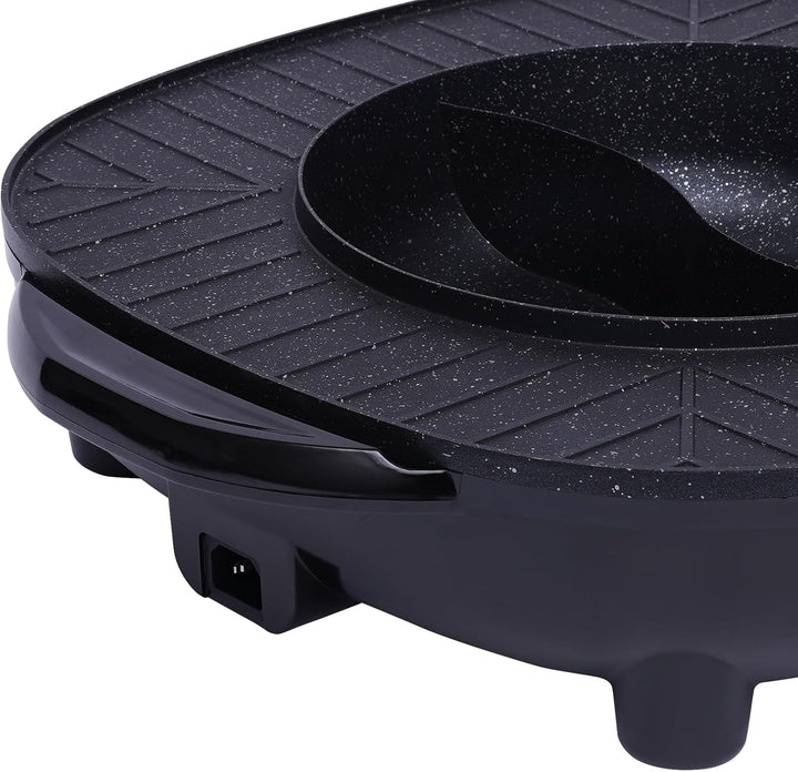 Elektrischer Hot Pot Grill, 2 in1 Multifunktion Hotpot Topf 2000 Watt/ 26cm Ø/ 3L, Thai Barbecue Fon