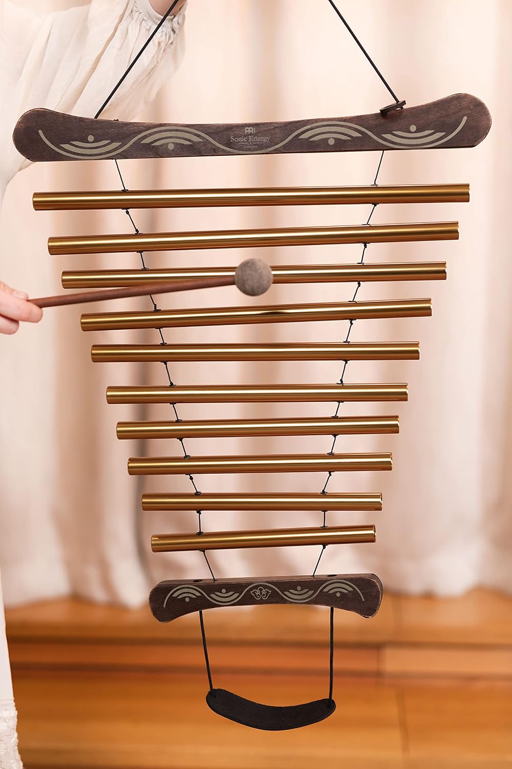 Sonic Energy Meditation Flow Chime – 10 Töne Klangspiel in D Dur (440 Hz) – für Entspannung u. Klang