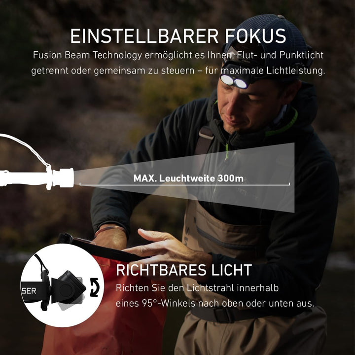 Ledlenser H19R Core Stirnlampe LED, 3500 Lumen, aufladbarer Lithium Akku, mit Rotlicht, wasserdicht