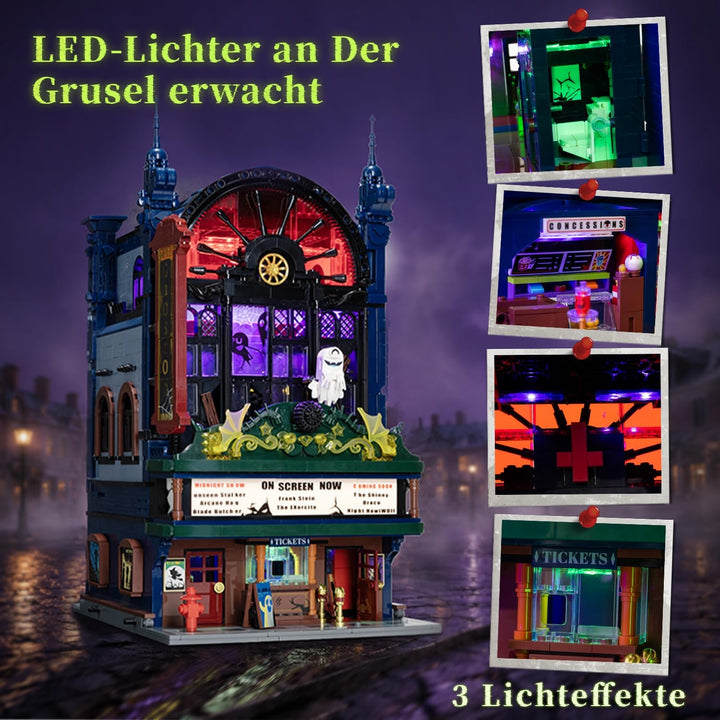 PANTASY Geisterkino Klemmbaustein-Set mit LED-Beleuchtung für Erwachsene