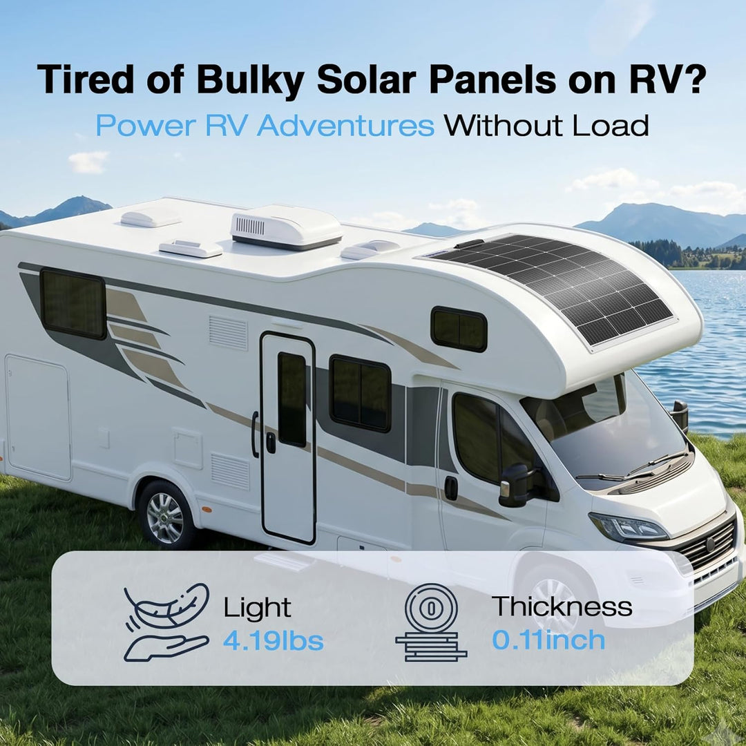 Flexibel Solarpanel 100W 12V Monokristalline Flexible Solarmodul 100 Watt 12 Volt für 12V Batterien